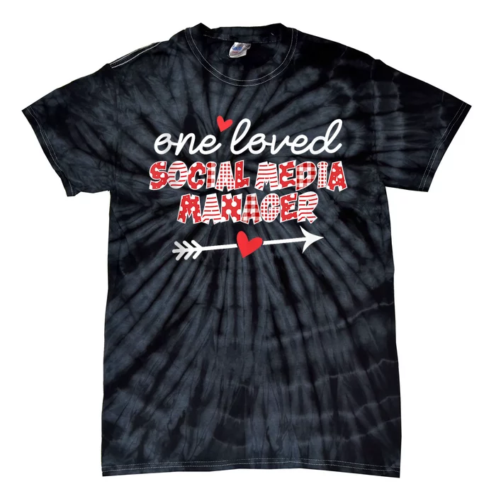 Social Media Manager Valentines Day Tie-Dye T-Shirt