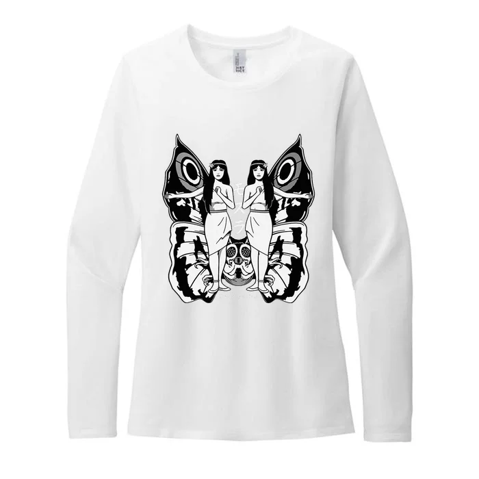 Shobijin Mothra Mutant Insect Fairy Kaiju Japanese Womens CVC Long Sleeve Shirt