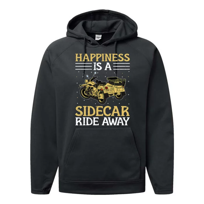 Sidecar Motorcycle Motorcyclist Bike Motorbike Sidecar Rider Performance Fleece Hoodie