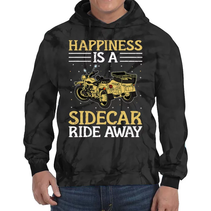 Sidecar Motorcycle Motorcyclist Bike Motorbike Sidecar Rider Tie Dye Hoodie