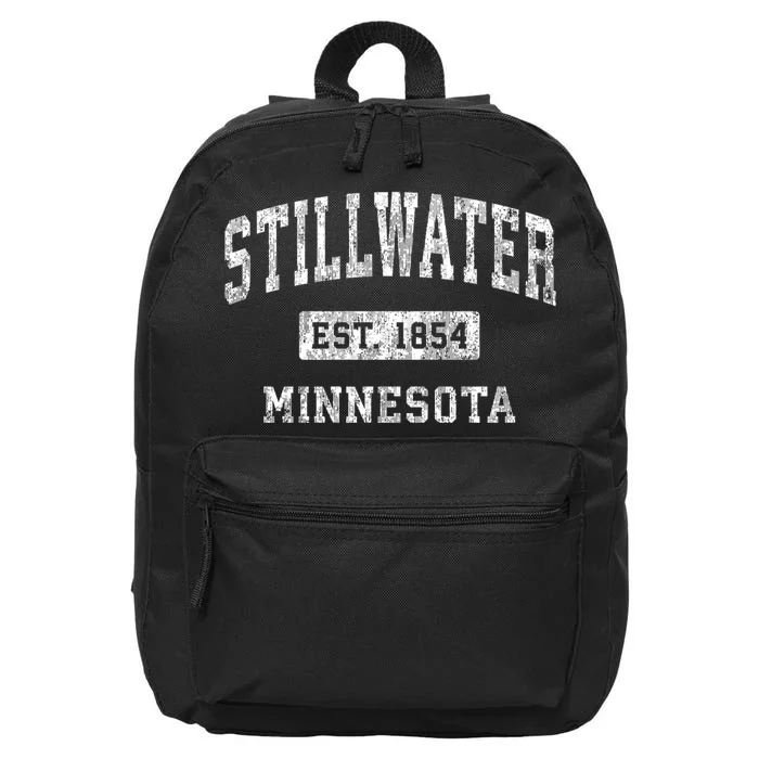 Stillwater Minnesota Mn Vintage Established Sports 16 in Basic Backpack