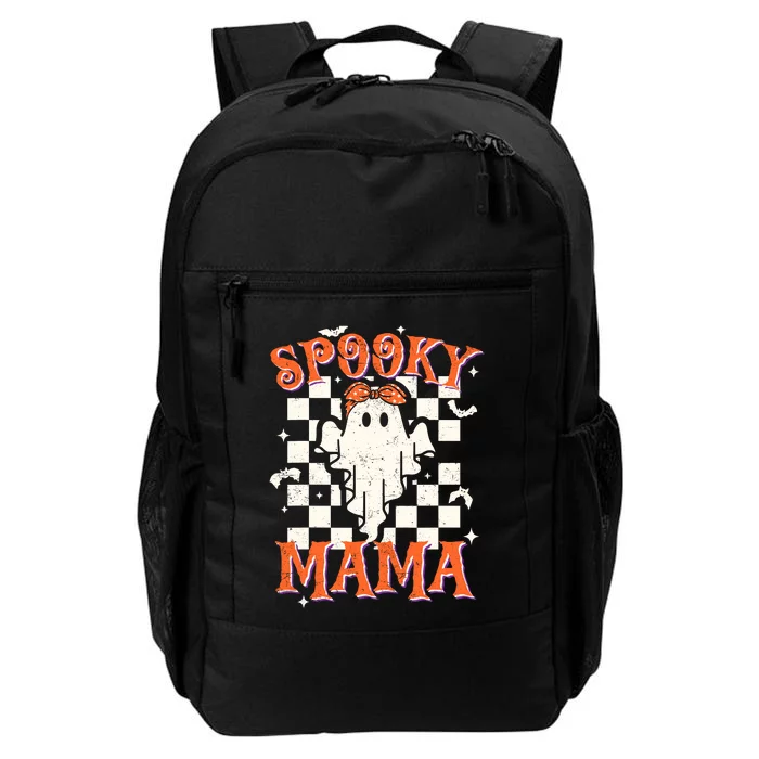 Spooky Mama Mom Cute Ghost Retro Spooky Season Halloween Daily Commute Backpack