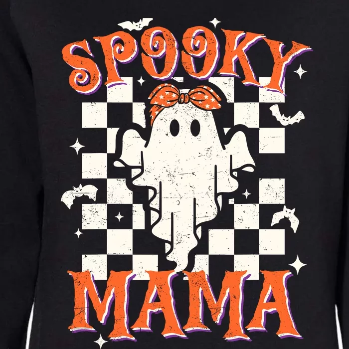 Spooky Mama Mom Cute Ghost Retro Spooky Season Halloween Womens California Wash Sweatshirt