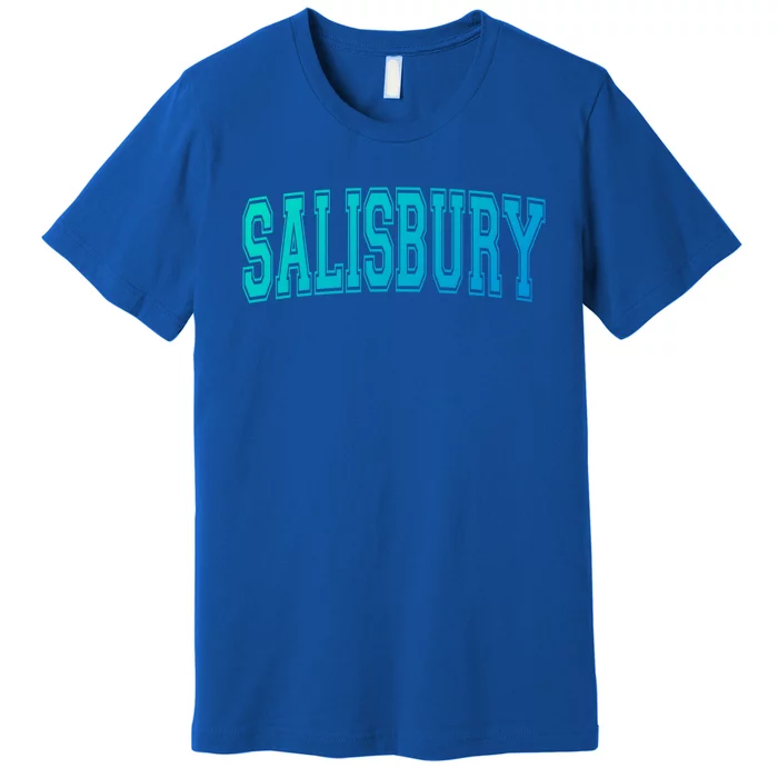 Salisbury Md Maryland Usa Vintage Sports Varsity Style Funny Gift Premium T-Shirt