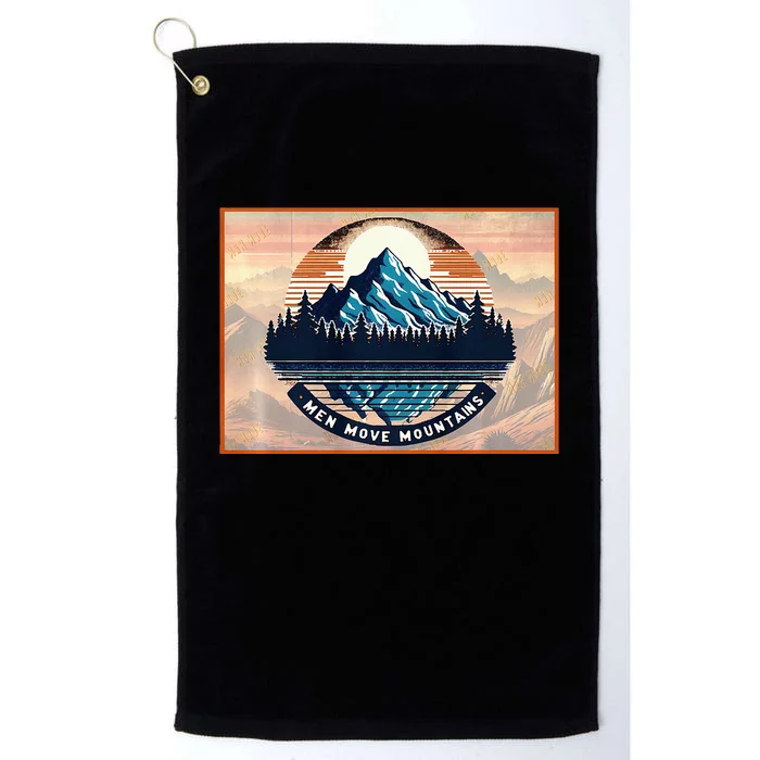 Stylish Move Mountains Mountain Climbing Platinum Collection Golf Towel