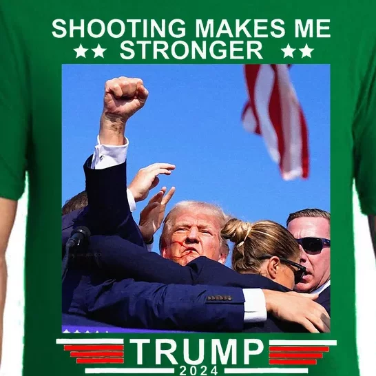 Shooting Makes Me Stronger Trump 2024 Pajama Set