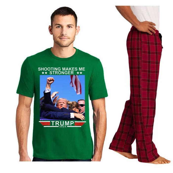 Shooting Makes Me Stronger Trump 2024 Pajama Set