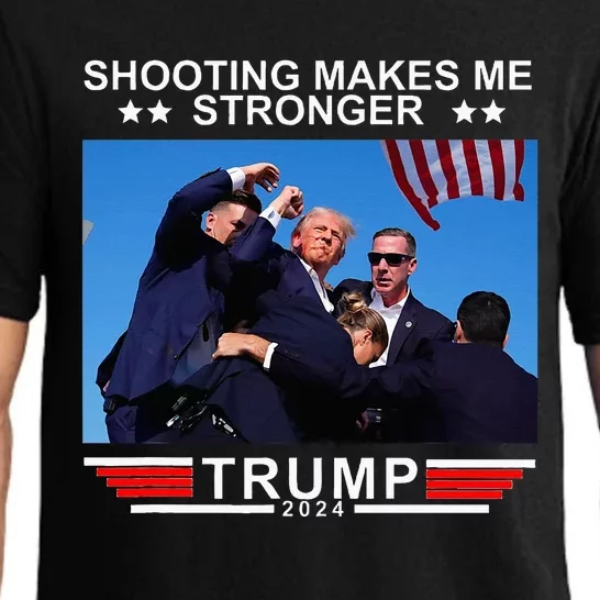 Shooting Makes Me Stronger Trump 2024 Pajama Set