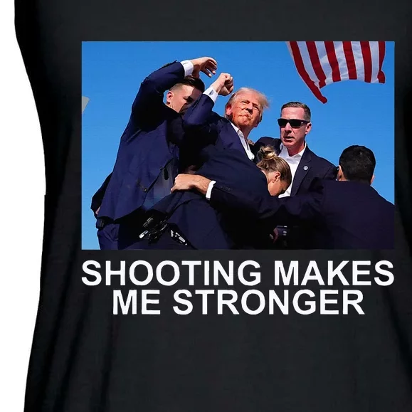 Shooting Makes Me Stronger Trump 2024 Ladies Essential Flowy Tank