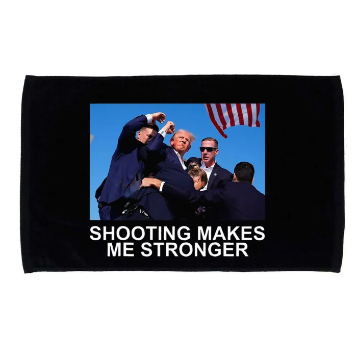 Shooting Makes Me Stronger Trump 2024 Microfiber Hand Towel