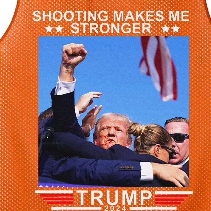 Shooting Makes Me Stronger Trump 2024 Election Design Mesh Reversible Basketball Jersey Tank