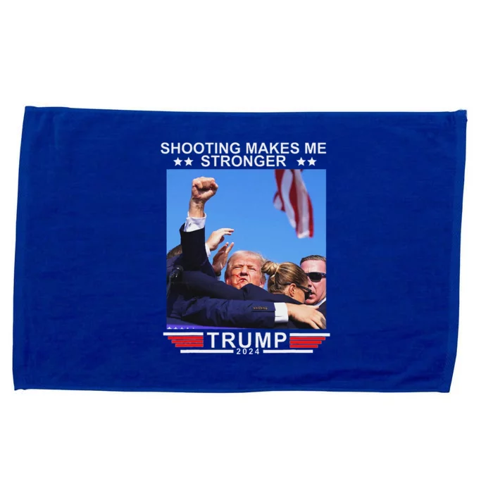 Shooting Makes Me Stronger Trump 2024 Election Design Microfiber Hand Towel