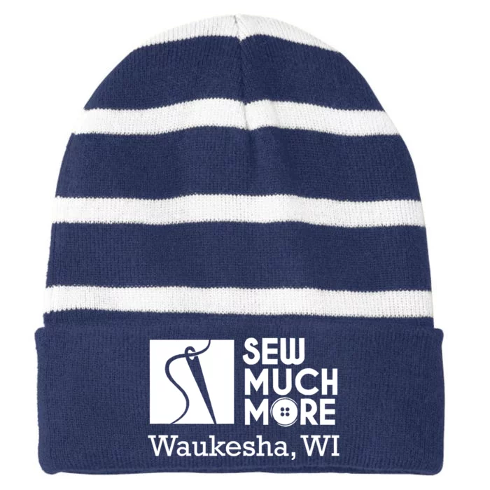 Sew Much More Waukesha Wi Striped Beanie with Solid Band