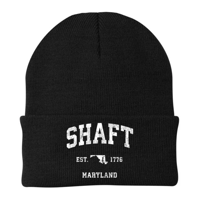 Shaft Maryland Md Vintage Established Athletic Sports Design Knit Cap Winter Beanie