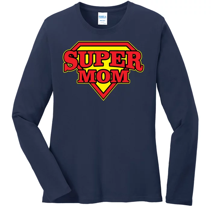 Super Mom Mother's Day Gift Ladies Long Sleeve Shirt