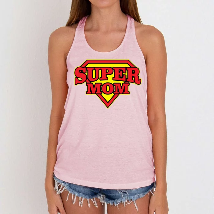 Super Mom Mother's Day Gift Women's Knotted Racerback Tank