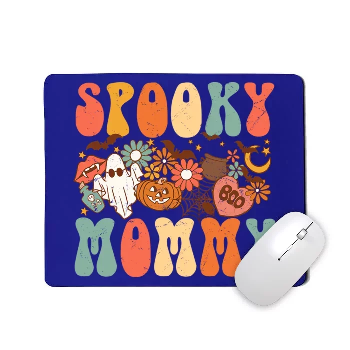 Spooky Mommy Matching Funny Gift Retro Halloween Ghost Witchy Gift Mousepad