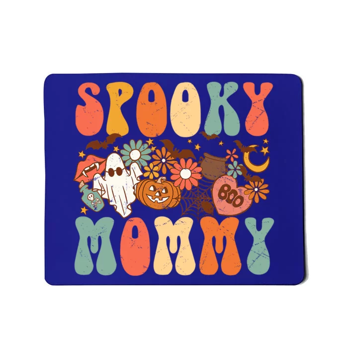 Spooky Mommy Matching Funny Gift Retro Halloween Ghost Witchy Gift Mousepad