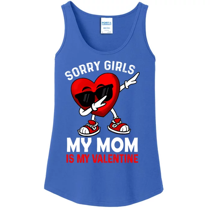 Sorry My Mom Is My Valentine Dabbing Heart Sunglasses Cool Gift Ladies Essential Tank