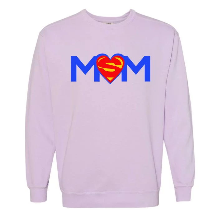 Super Mommy Mothers Day Birthday Gift Cute Top For Mom Garment-Dyed Sweatshirt