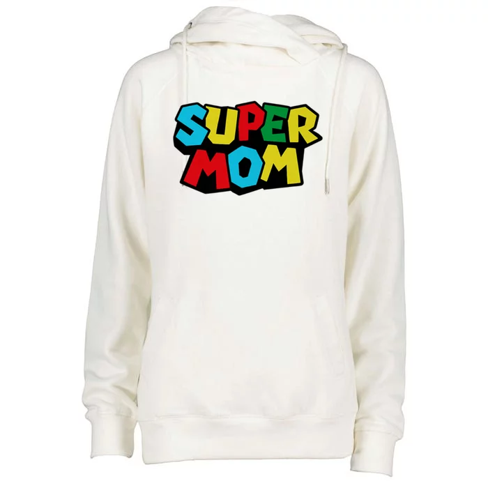 Super Mom Mommio Mommy Funny Color Womens Funnel Neck Pullover Hood