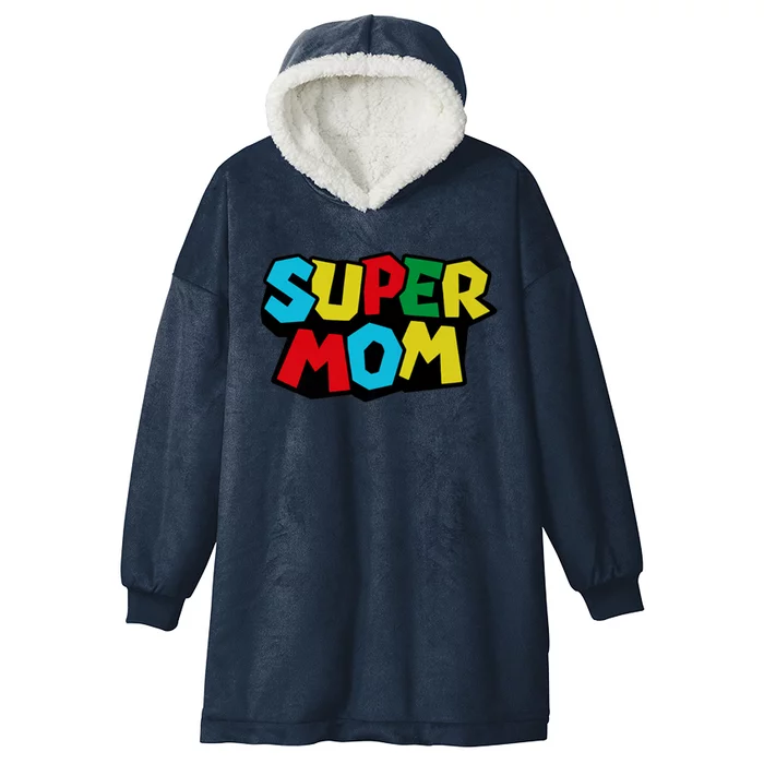 Super Mom Mommio Mommy Funny Color Hooded Wearable Blanket