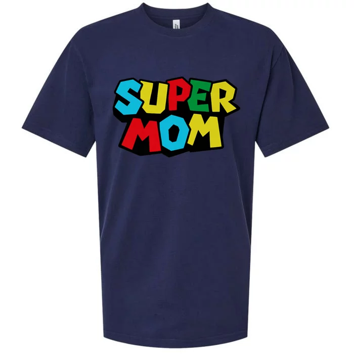 Super Mom Mommio Mommy Funny Color Sueded Cloud Jersey T-Shirt