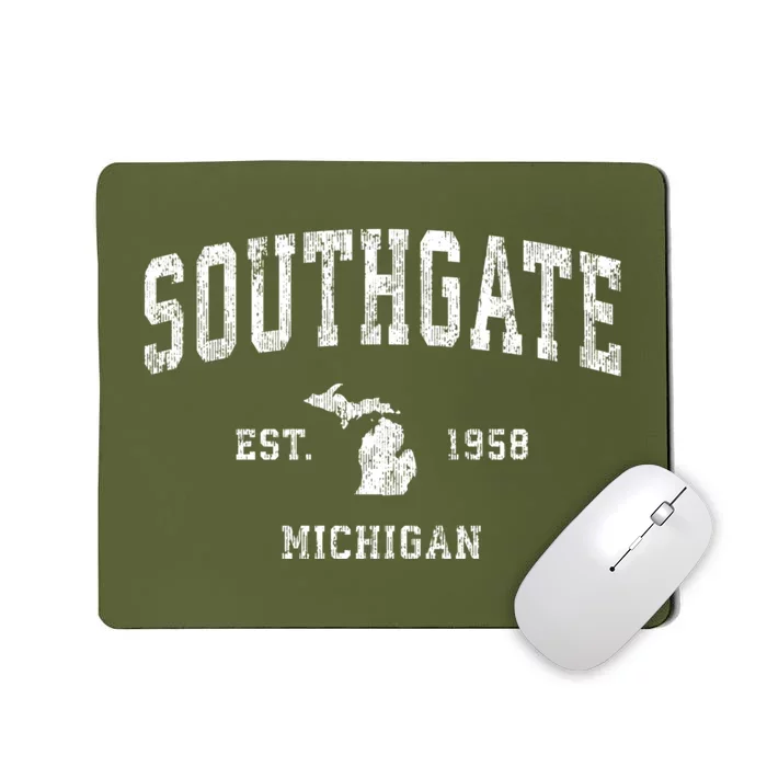 Southgate Michigan Mi Vintage Athletic Sports Mousepad