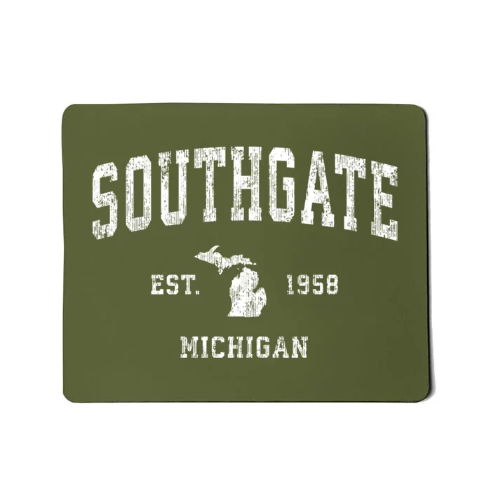 Southgate Michigan Mi Vintage Athletic Sports Mousepad