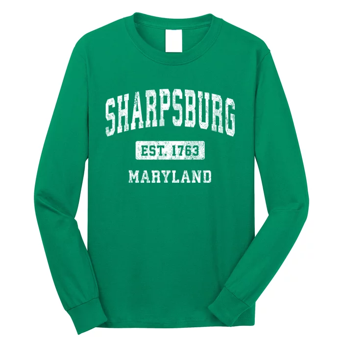 Sharpsburg Maryland Md Vintage Athletic Sports Long Sleeve Shirt