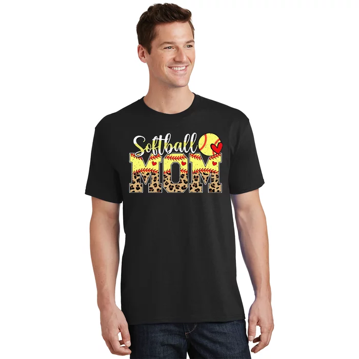 Softball Mama Mom Mother MotherS Day Cheering Boy Sport T-Shirt