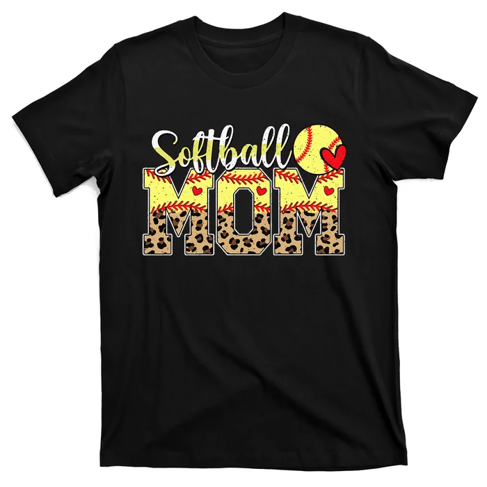 Softball Mama Mom Mother MotherS Day Cheering Boy Sport T-Shirt