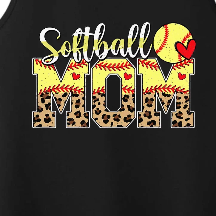 Softball Mama Mom Mother MotherS Day Cheering Boy Sport Performance Tank