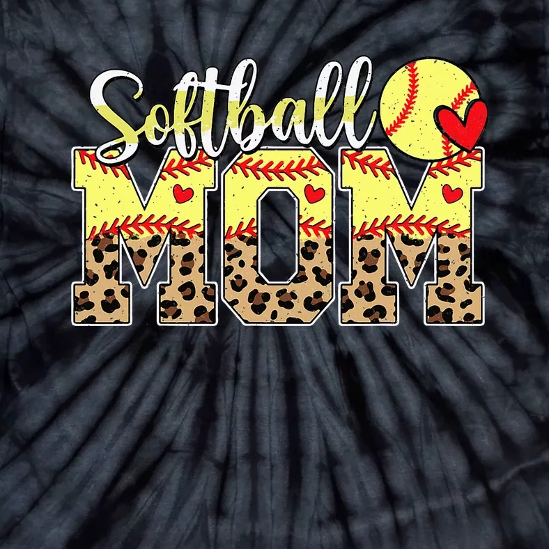 Softball Mama Mom Mother MotherS Day Cheering Boy Sport Tie-Dye T-Shirt