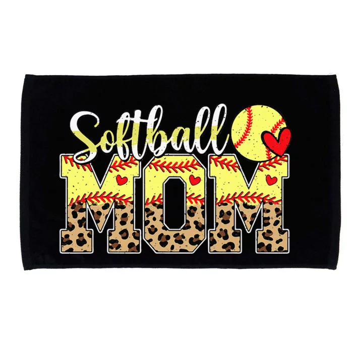 Softball Mama Mom Mother MotherS Day Cheering Boy Sport Microfiber Hand Towel