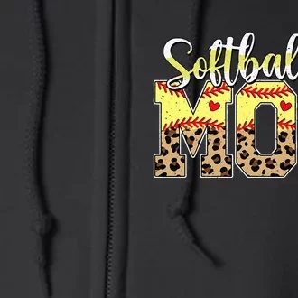 Softball Mama Mom Mother MotherS Day Cheering Boy Sport Full Zip Hoodie