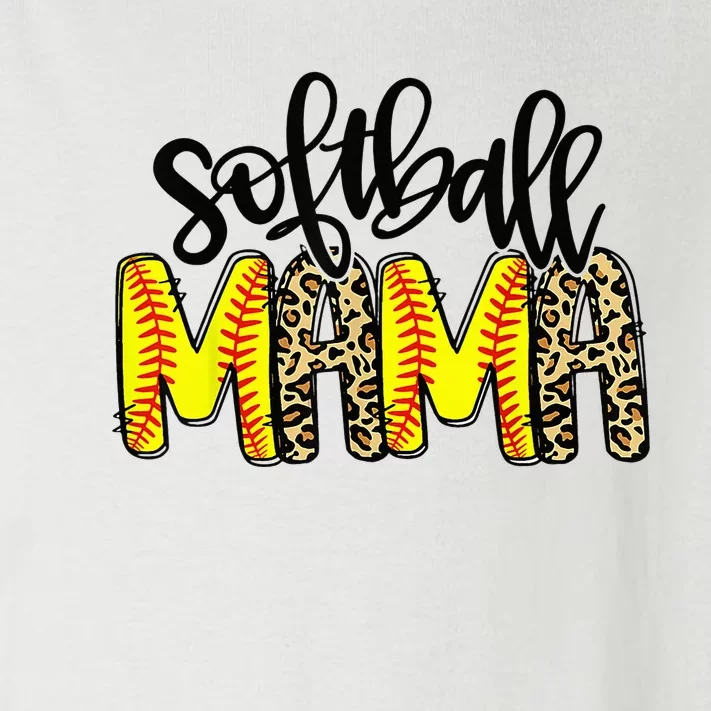 Softball Mama Mom Life Leopard Baseball Mother's Day Toddler Long Sleeve Shirt