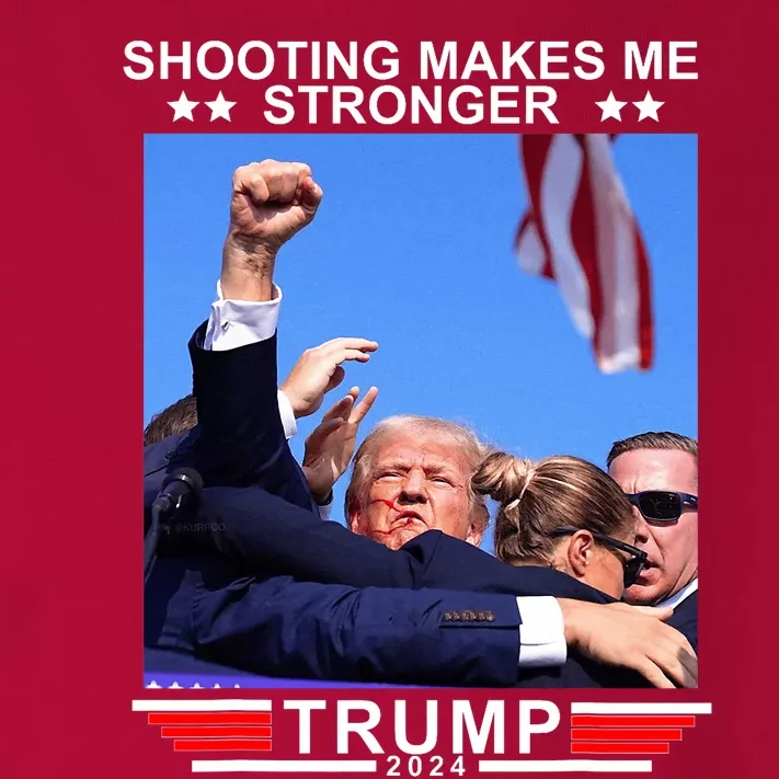 Shooting Makes Me Stronger Trump 2024 Toddler Long Sleeve Shirt