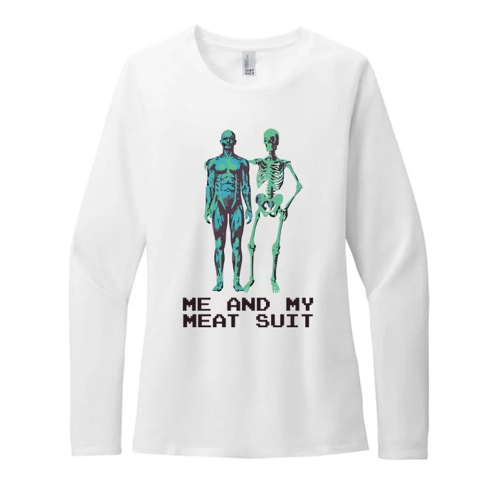 Skeleton Me & My Meat Suit Womens CVC Long Sleeve Shirt