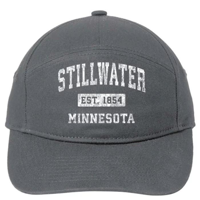 Stillwater Minnesota Mn Vintage Established Sports Design 7-Panel Snapback Hat