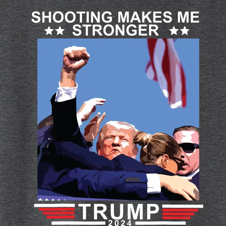 Shooting Makes Me Stronger Trump 2024 Women's Crop Top Tee