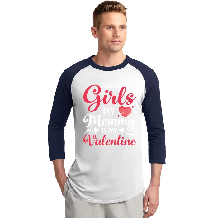 Sorry My Mommy Is My Valentines Day Mom Son Gift Great Gift Baseball Sleeve Shirt