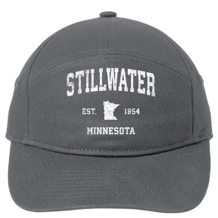 Stillwater Minnesota Mn Vintage Established Sports Design 7-Panel Snapback Hat