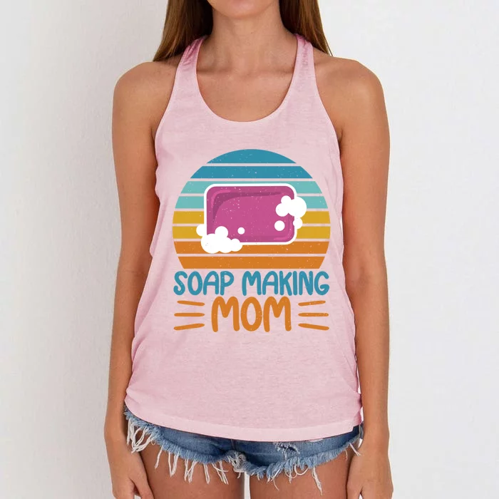 Soap Making Mom Soap Maker Expert Soap Lover Great Gift Women's Knotted Racerback Tank