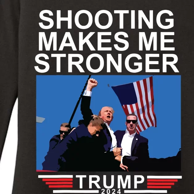 Shooting Makes Me Stronger Trump 2024 Womens CVC Long Sleeve Shirt