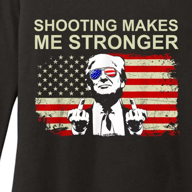 Shooting Makes Me Stronger Trump 2024 Womens CVC Long Sleeve Shirt