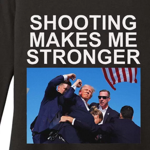 Shooting Makes Me Stronger Trump 2024 Design Womens CVC Long Sleeve Shirt