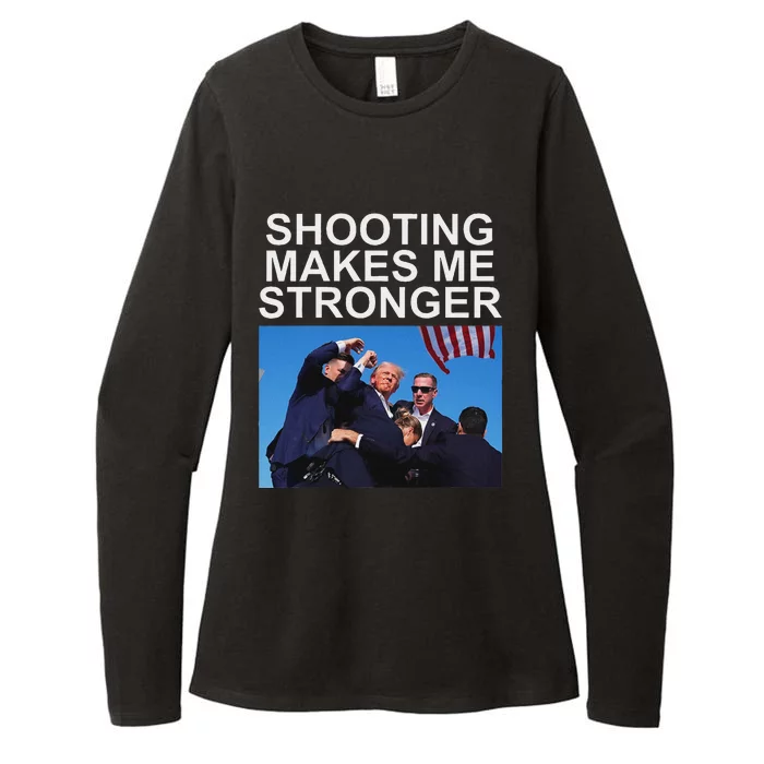 Shooting Makes Me Stronger Trump 2024 Design Womens CVC Long Sleeve Shirt