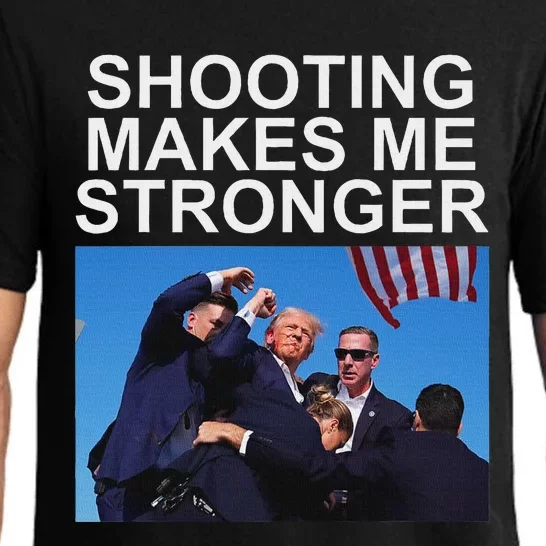 Shooting Makes Me Stronger Trump 2024 Design Pajama Set