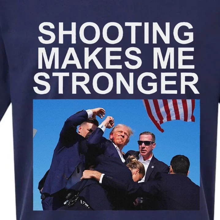 Shooting Makes Me Stronger Trump 2024 Design Sueded Cloud Jersey T-Shirt